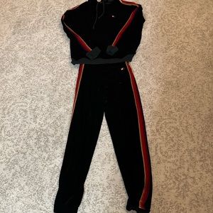 Aviator Nation Oversized Velvet Hoodie and joggers